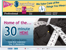 Tablet Screenshot of drycleaningbylouis.com